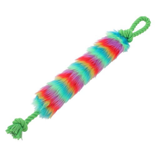 DOGGO PLUSH FUR CRINKLE TUGGER
