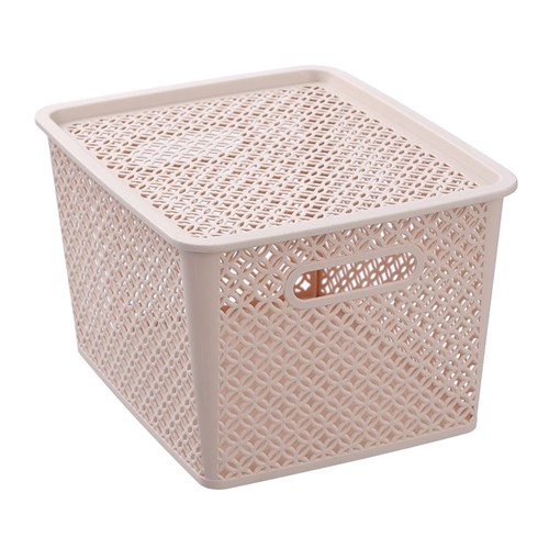 MEDALLION BASKET WITH LID