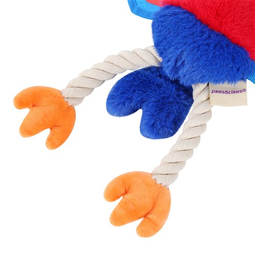 PLUSH PARROT W/ ROPE LEGS