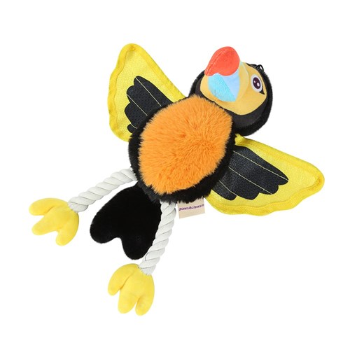 PLUSH PARROT W/ ROPE LEGS