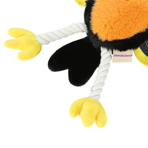 PLUSH PARROT W/ ROPE LEGS