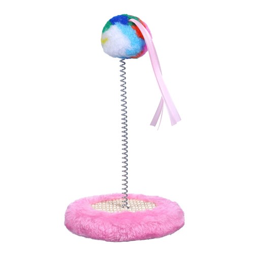 CAT SCRATCHER PAD WITH SPRING