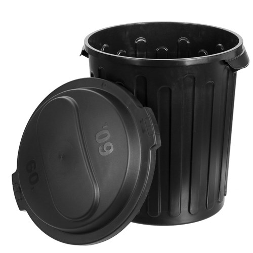 YARD BIN DOME TOP 60L BLACK