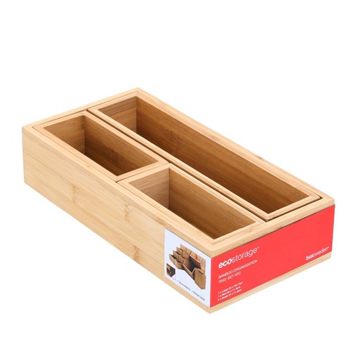 BAMBOO ORGANISATION TRAY SET