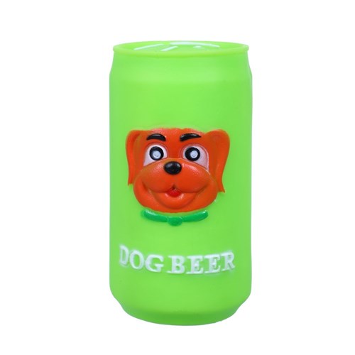 BEER CAN VINYL PET TOY