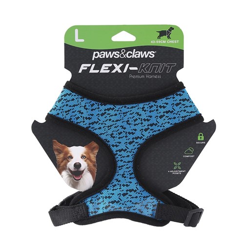 FLEXIBLE-KNIT DOG HARNESS