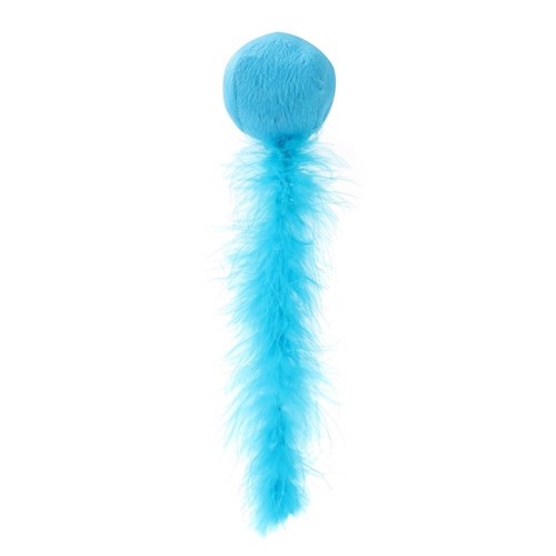 PLUSH BALL W/ FEATHER TAIL