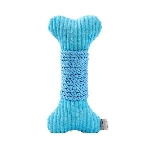 ROPED-UP PLUSH BONE AQUA