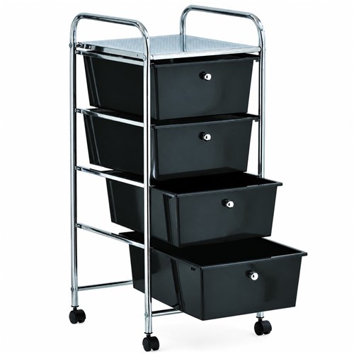 MOVE TROLLEY 4 DRAWER BLACK