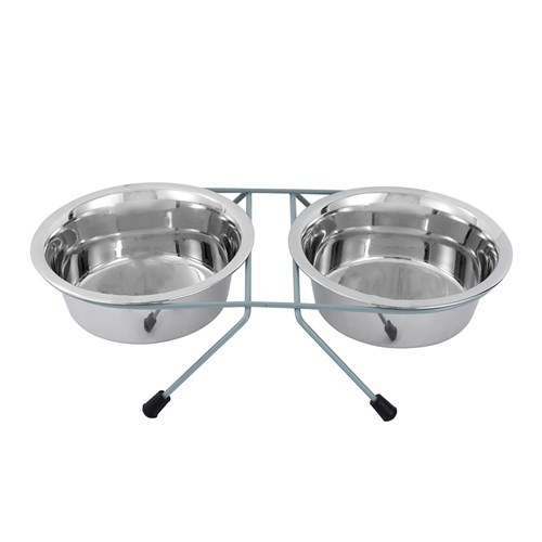 DOUBLE PET BOWL S/STEEL W/