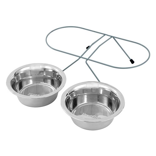 DOUBLE PET BOWL S/STEEL W/