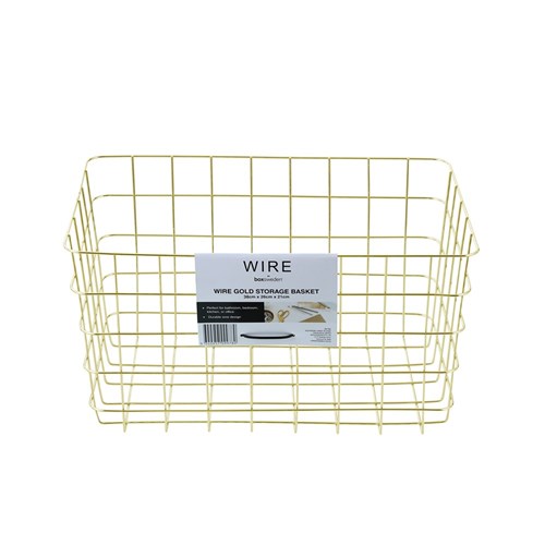 WIRE GOLD STORAGE BASKET LGE