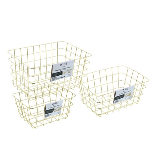 WIRE GOLD STORAGE BASKET LGE