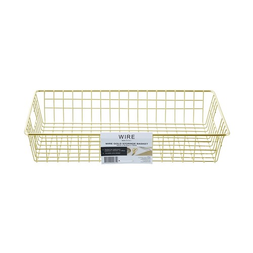WIRE GOLD STORAGE BASKET