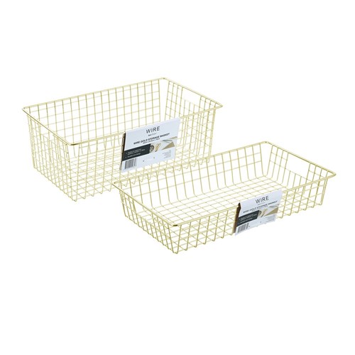 WIRE GOLD STORAGE BASKET