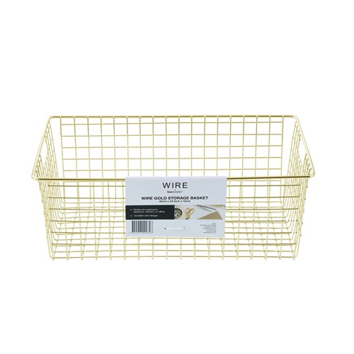 WIRE GOLD STORAGE BASKET